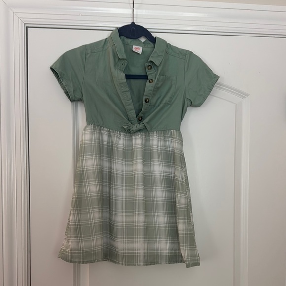 Wonder Nation Green Buttoned Polo Collar Sundress - Picture 1 of 1